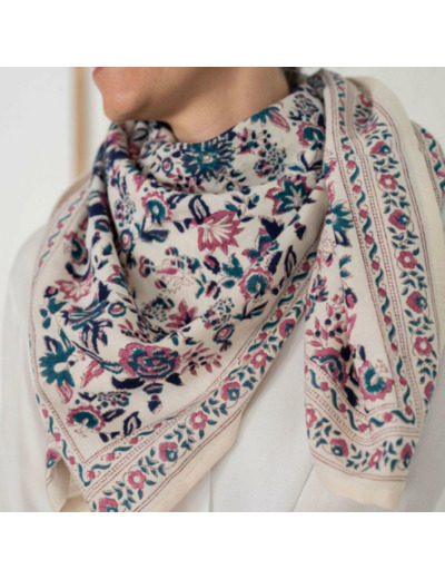 GRAND FOULARD GOA MYRTILLE - BINDI ATELIER