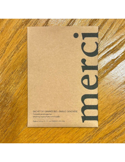 SACHET DE GRAINES MERCI COTE - LA FABRIQUE A SACHETS