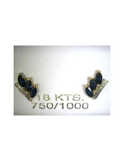 Boucles d'oreille saphir