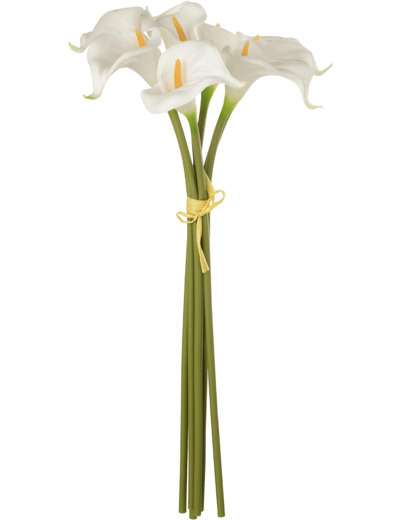 J-Line Bouquet Calla Lily Plastique Blanc Large