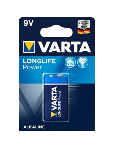 Pile 9V 6F22 ALKALINE VARTA