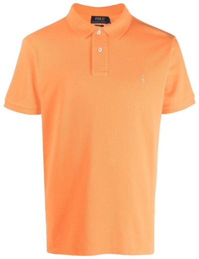 Polo Ralph Lauren ajusté orange en coton piqué