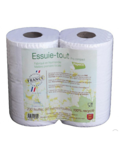 Essuie tout blanc 100% recyclé