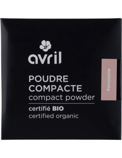 Avril - Poudre Compacte Bio - Texture Soyeuse - Unifie et Matifie le Teint - Vegan, Certifié Bio Ecocert - Fabriqué en France - Recharge 11g