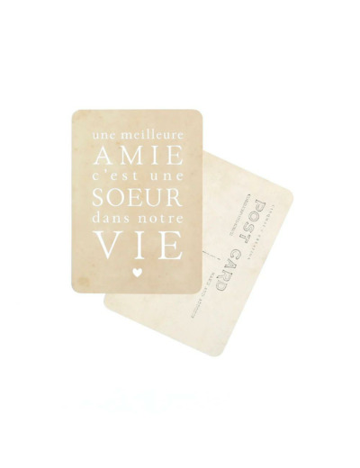 CARTE POSTALE UNE MEILLEURE AMIE - CINQMAI