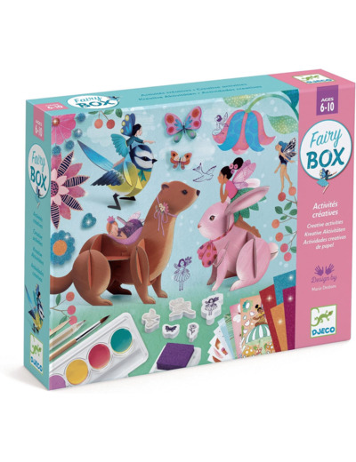 DJECO Coffret Multi-activités Créatives Fairy Box - 6-10 Ans -
