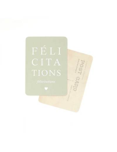 CARTE POSTALE FELICITATIONS / ADAM / VINTAGE PAPER - CINQMAI