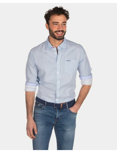 Chemise à motifs NZA bleue