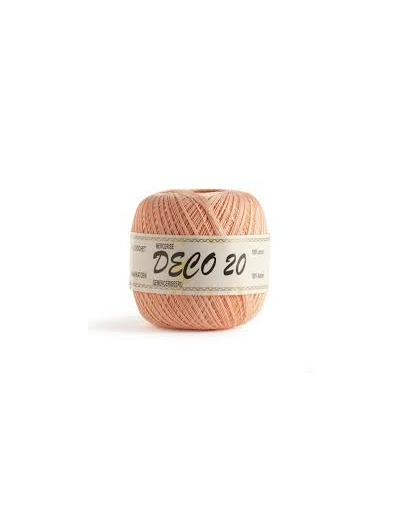Fil crochet mercerisé 50g, +/- 400m couleur abricot