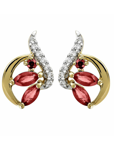 Boucles d'oreille rubis