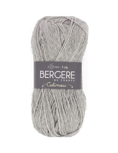 Pelote de laine et au crochet  bergere de France - gris souris - Calinou