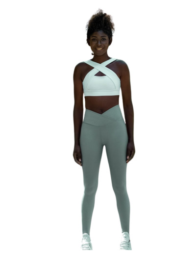 Leggings kaki coupe en V -  collection 2025