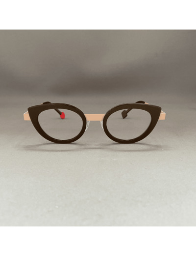 Lunettes de Vue Be String de la Marque Sabine Be Coloris Taupe / Rose