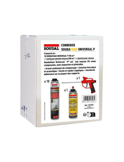 SOUDAL - Combibox soudafoam Universal P mousse polyuréthane