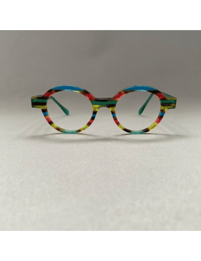 Lunettes de Vue De la Marque Wissing Modèle 2969 Coloris Vert- Multicouleurs – Monture Unique