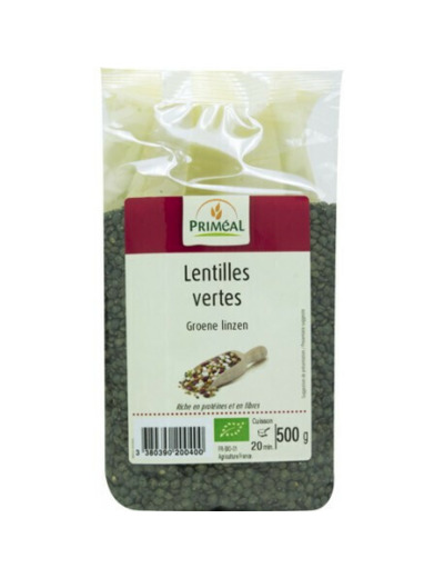 Lentilles vertes Priméal 500g