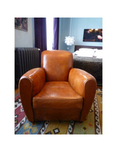 PAIRE D'AUTHETIQUES FAUTEUILS CLUB