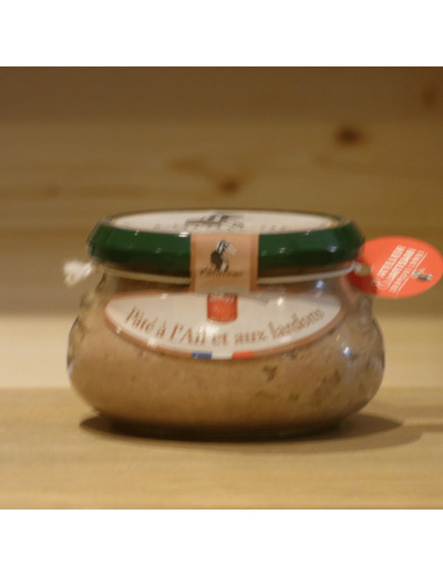 Pâté à l'ail et aux lardons Le Patureur 200 g.