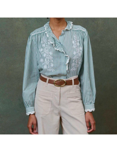 CHEMISE CORA VERTE - LOUISE MISHA