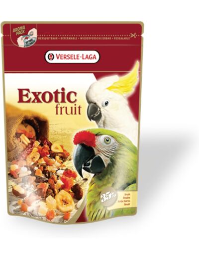 Prestige Premium Perroquets Exotic Fruit Mix 600gr - Mélange de graines, céréales & pièces de Fruits pour perroquets