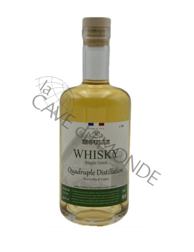 Whisky de Houlle Quadruple Distillation Fûts de Cognac Brut de Fût 54,1° 70cl