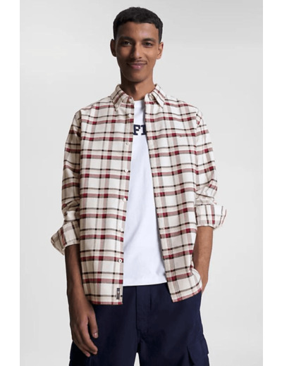 Chemise à carreaux Tommy Hilfiger en coton bio