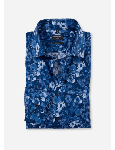 Chemise fleurie OLYMP marine