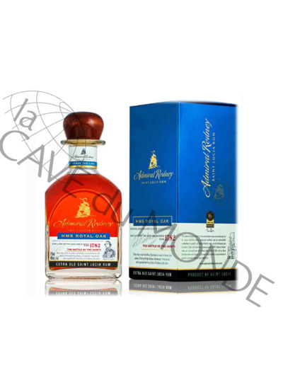 Rhum Admiral Rodney Sainte Lucie  "Royal Oak" 7/12 Ans  40° 70 Cl