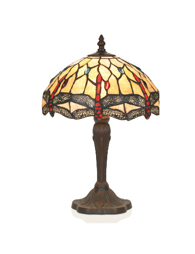 LAMPE TIFFANY LIBELLULES H40CM - De Ryck