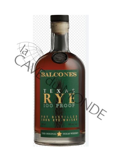 Whiskey Texas Balcones Rye 100 Proof Pot Distilled 50% 70cl
