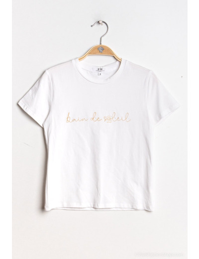 T-SHIRT "BAIN DE SOLEIL" BLANC