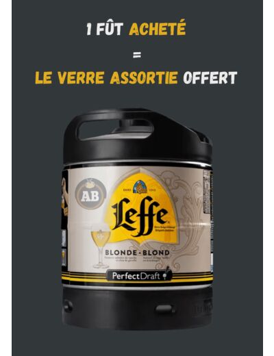 Fût Bière Leffe Blonde 6.6° / 6Litres - Apéros & Boissons
