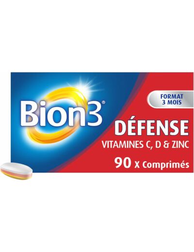Bion 3 - Adultes - Activateur de santé - Complément vitaminique très complet avec probiotiques - Boite de 90 Cps