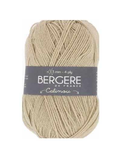 Pelote de laine  et au crochet calinou, chanvre Bergère de France