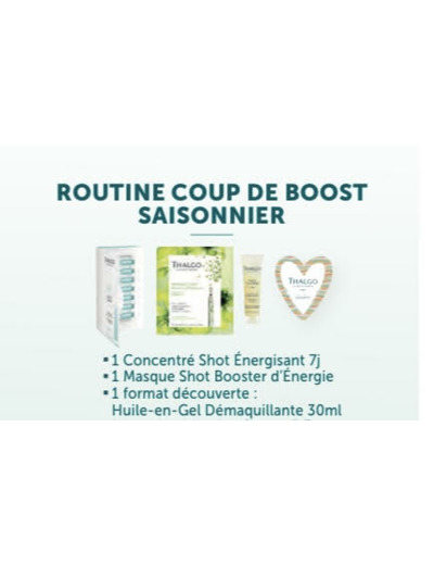 Routine coup de Boost Saisonnier Spiruline Thalgo-Algue Marine.