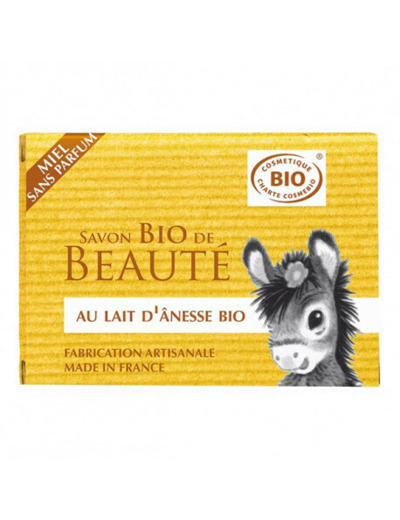 Savon bio au lait d'ânesse miel Cosmo Naturel 100g