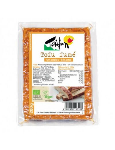 Tofu fumé amandes sésame 200g - Abc Bio