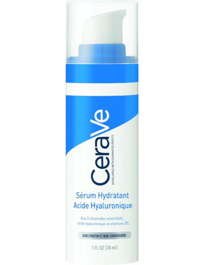 Serum hydratant à l'acide Hyaluronique, aux 3 céramides essentiels et vitamine B5, 30ml, CeraVe