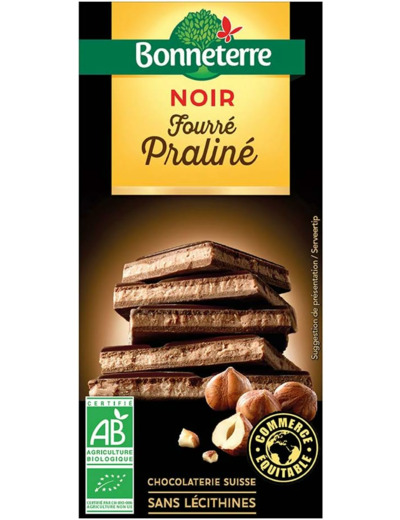 CHOCOLAT FOURRE PRALINE 100G