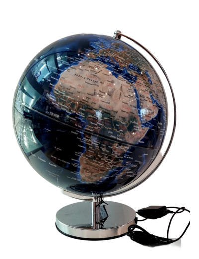 Globe Lumineux – mappemonde - 30 cm- Noir et Doré – De Ryck