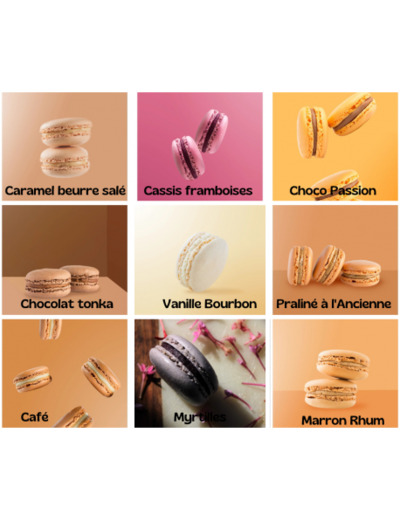 MACARONS assortis (par 8)