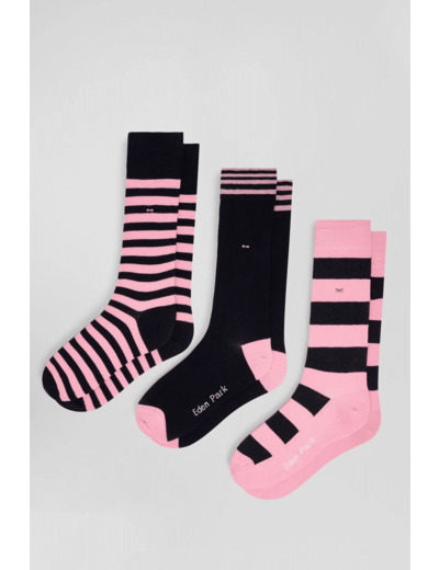 Lot de 3 paires de chaussettes Eden Park roses