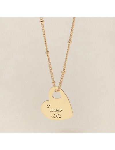 MEDAILLE MONA MAMA LOVE - dorée à l'or fin 24 carats - 15mm - EMOI EMOI