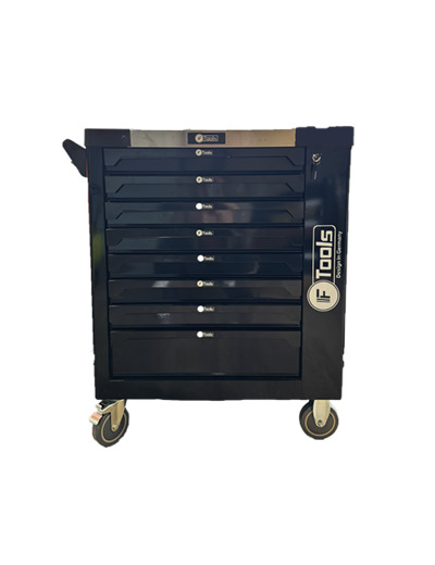 Servante moto 8 tiroirs complets noire