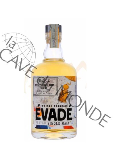Whisky Evadé Single Malt Tourbé sous étui 43° 70cl