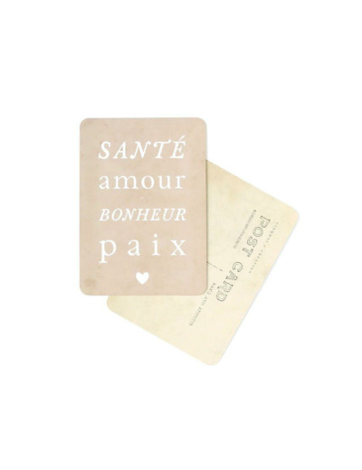CARTE POSTALE SANTE AMOUR BONHEUR PAIX / ADAM / VINTAGE PAPER