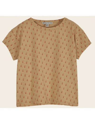 TEE-SHIRT JERSEY BEIGE POMME - EMILE ET IDA