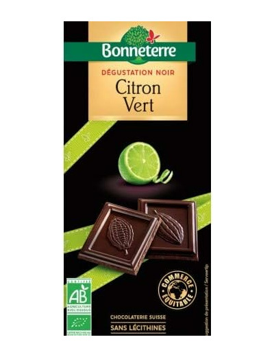 CHOCOLAT NOIR CITRON VERT 90G