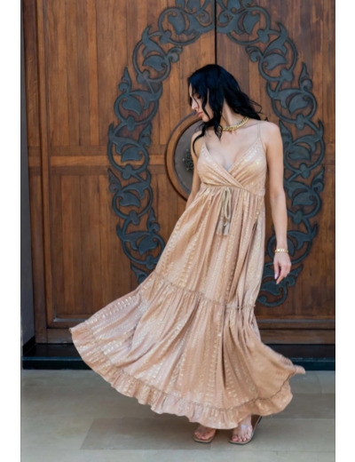 Robe Lurex NINI Beige - GOLD&SILVER