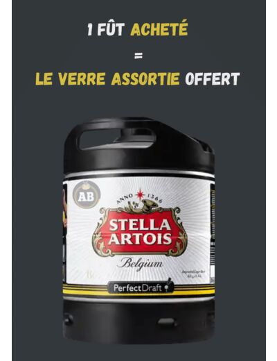 Fût Bière Stella Artois 5° / 6Litres - Apéros & Boissons
